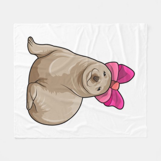 Couverture Polaire Sceau avec ruban (Devant (Horizontal))