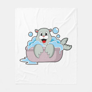 Couverture Polaire Sceau dans la baignoire