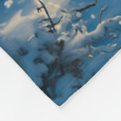 Couverture Polaire Scene d'arbre de Noël Cute Deer Fawn Snowman (Coin)