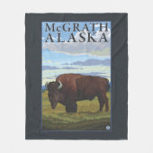 Couverture Polaire Scène de bison - McGrath, Alaska (Devant)