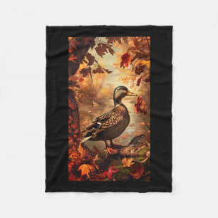 Couverture Polaire Scène de chasse Mallard Canard Canard Automne Faun