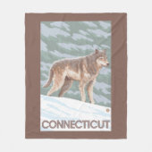 Couverture Polaire Scène de ConnecticutWolf (Devant)