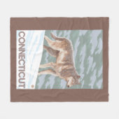 Couverture Polaire Scène de ConnecticutWolf (Devant (Horizontal))
