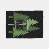 Couverture Polaire Scène de golf discal forestier drôle  (Devant (Horizontal))