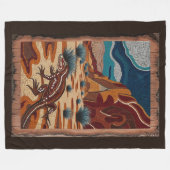 Couverture Polaire Scène de la faune sauvage australienne de Lizard (Devant (Horizontal))