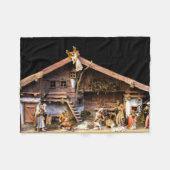 Couverture Polaire Scène de la Nativité de Noël (Devant (Horizontal))