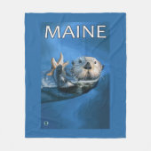 Couverture Polaire Scène de loutre de MaineSea (Devant)