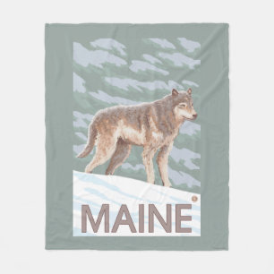 Couverture Polaire Scène de MaineWolf