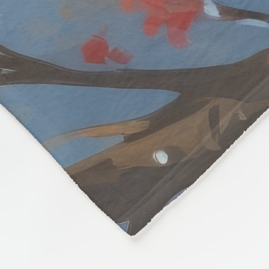 Couverture Polaire Scène de Noël australienne Kelpie (Coin)