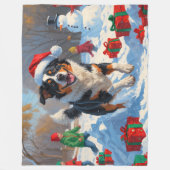 Couverture Polaire Scène de Noël de bétail australien (Devant)