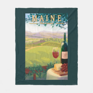 Couverture Polaire Scène de pays de MaineWine