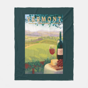 Couverture Polaire Scène de pays de VermontWine