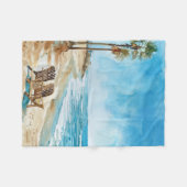 Couverture Polaire Scène de plage (Devant (Horizontal))