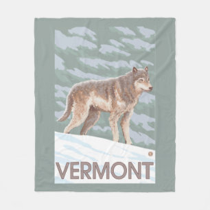Couverture Polaire Scène de VermontWolf