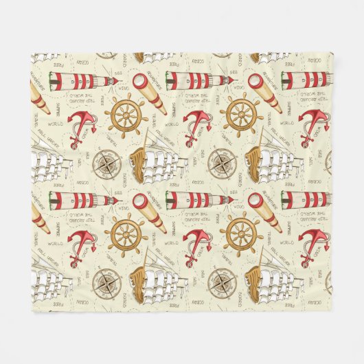 Couverture Polaire Scène d'océan (Devant (Horizontal))