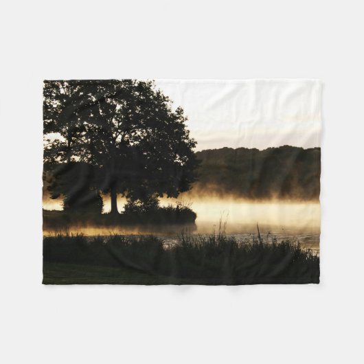Couverture Polaire Scène du lac Morning fbcna (Devant (Horizontal))