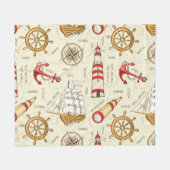 Couverture Polaire Scène océanique (Devant (Horizontal))