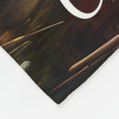 Couverture Polaire Scène pacifique : Amérindiens et loups (Coin)