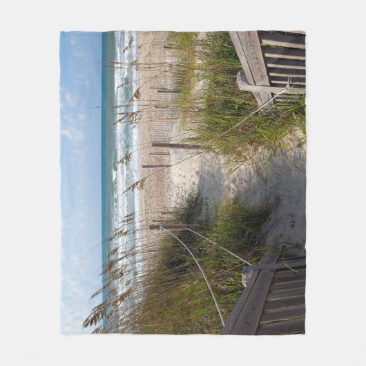 Couverture Polaire Scène paisible de plage (Devant)