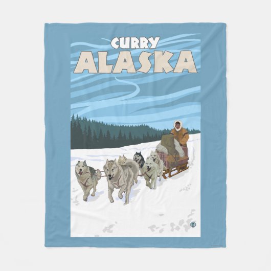 Couverture Polaire Scène Sledding de chien - cari, Alaska (Devant)