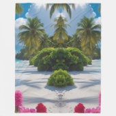 Couverture Polaire Scène Tropicale De Plage Jeu Blanche (Devant)
