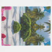Couverture Polaire Scène Tropicale De Plage Jeu Blanche (Devant (Horizontal))