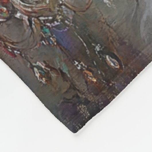 Couverture Polaire Scène Whimsical White Horse Lil Girl Celeste (Coin)