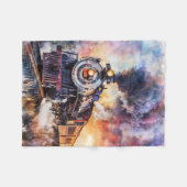 Couverture Polaire Scenic Landscape with Train (Devant (Horizontal))