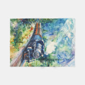 Couverture Polaire Scenic Landscape with Train (Devant (Horizontal))