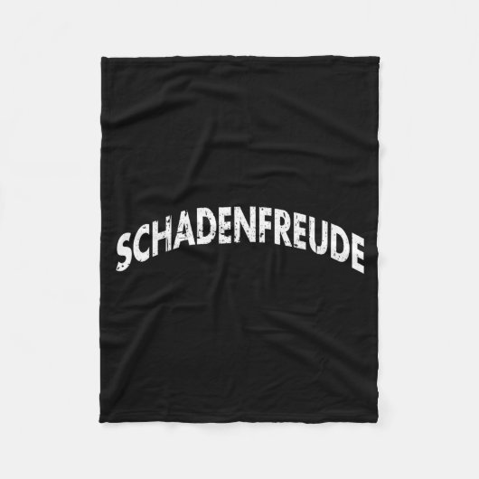 Couverture Polaire Schadenfreude Funny And Sarcastic German Quote Mem (Devant)