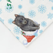 Couverture Polaire Schipperke heureux de Howlidays (Coin)