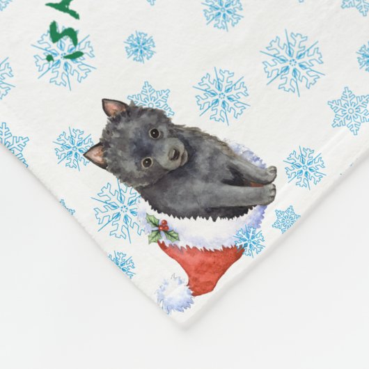 Couverture Polaire Schipperke heureux de Howlidays (Coin)