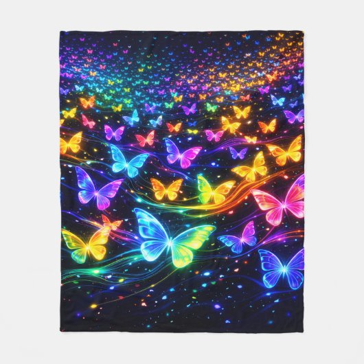 Couverture Polaire Schmetterlingsdecke mit neonfarben (Devant)