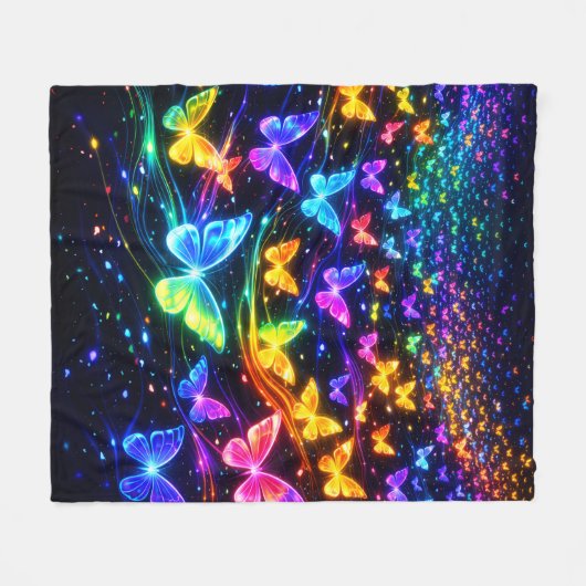 Couverture Polaire Schmetterlingsdecke mit neonfarben (Devant (Horizontal))