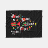 Couverture Polaire Schnauzer Christmas Tree Ornement Funny Pet Dog (Devant (Horizontal))