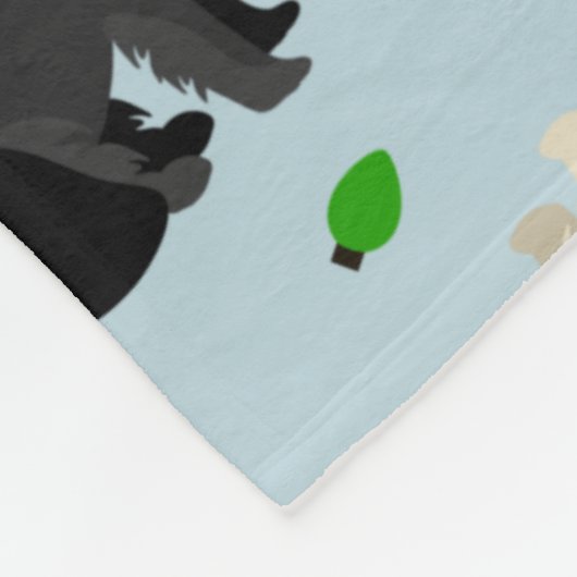 Couverture Polaire Schnauzer de Noël (Coin)