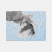 Couverture Polaire Schnauzer (géant, standard) Peinture - Dog Art (Devant (Horizontal))