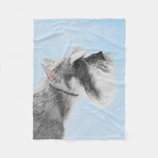 Couverture Polaire Schnauzer (géant, standard) Peinture - Dog Art (Devant)