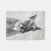 Couverture Polaire Schnauzer (Giant) Peinture - Chien Art (Devant (Horizontal))