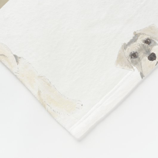 Couverture Polaire Schnauzer (Gris et Blanc) (Coin)