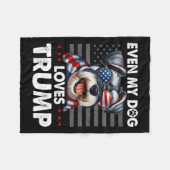 Couverture Polaire Schnauzer même mon chien aime Trump drôle (Devant (Horizontal))