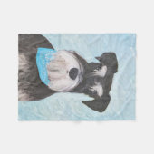 Couverture Polaire Schnauzer (Miniature) Peinture - Joli chien origin (Devant (Horizontal))