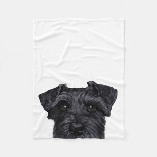 Couverture Polaire Schnauzer noir (Devant)