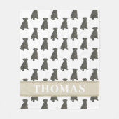 Couverture Polaire Schnauzer personnalisé (noir) (Devant)