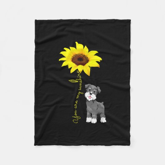 Couverture Polaire Schnauzer sont mon Sunshine Sunflower Schnauzer Ma (Devant)