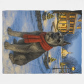 Couverture Polaire Schnauzer standard de vacances (Devant (Horizontal))