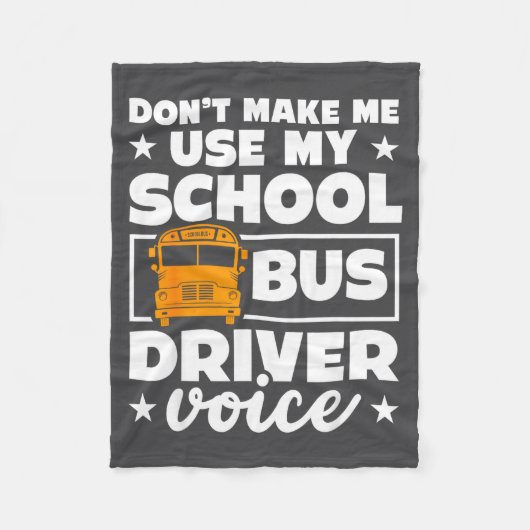 Couverture Polaire School Bus Driver Funny School Bus Drivers Quote  (Devant)