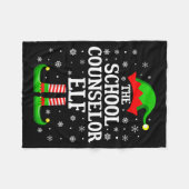 Couverture Polaire School Counselor Elf Funny Christmas Family Matchi (Devant (Horizontal))
