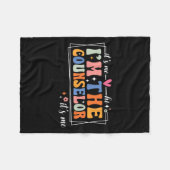Couverture Polaire School Counselor It's Me Hi I'm The Counselor Back (Devant (Horizontal))