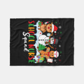 Couverture Polaire School Nurse Squad Reindeer Snowman Gingerbread Ch (Devant (Horizontal))